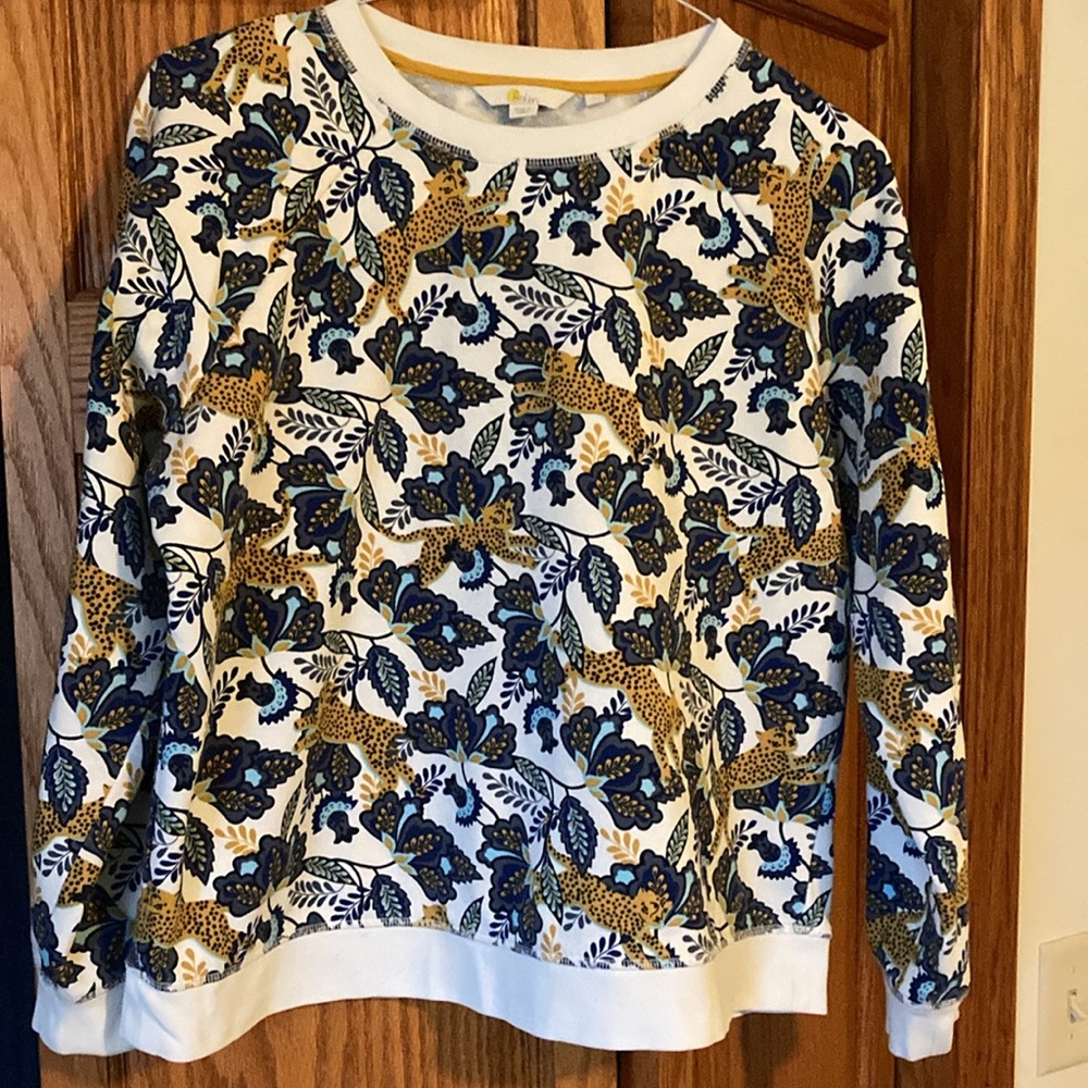 Boden Sweatshirt, L, fun cheetah print